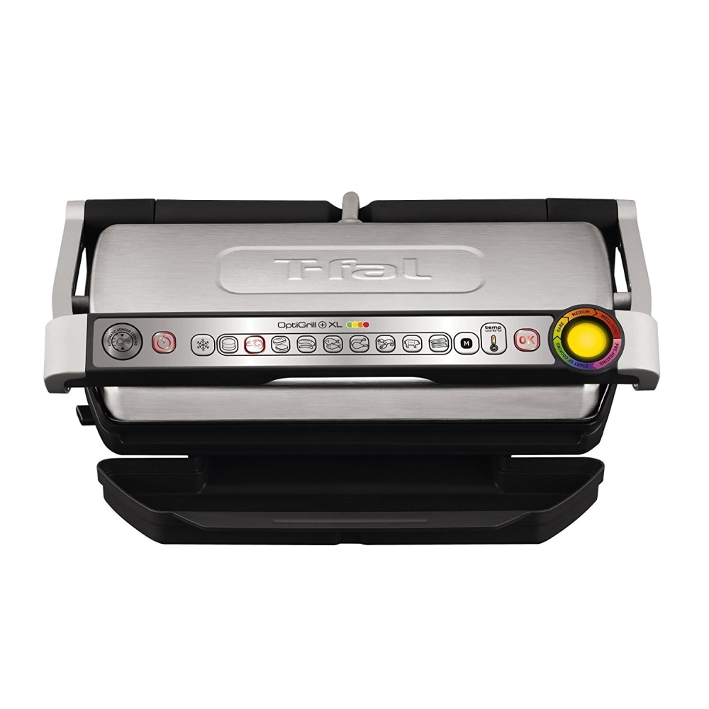 T-Fal Indoor Optigrill + XL, 14-13/16inH x 9inW x 15-13/16inD, Black MPN:GC722D53