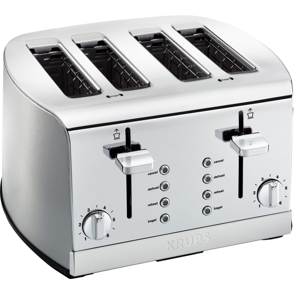 Krups 4-Slice Toaster, Silver MPN:KH734D51