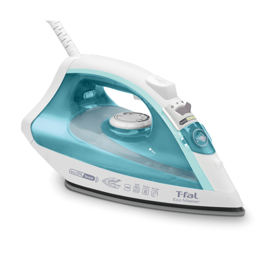 T-Fal Ecomaster Steam Iron With Steam Trigger And Ceramic Soleplate, Azul MPN:FV1742U0