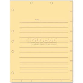 Tabbies® Medical Chart Index Divider Sheets 8-1/2 x 11 Manila 400/Box 54519