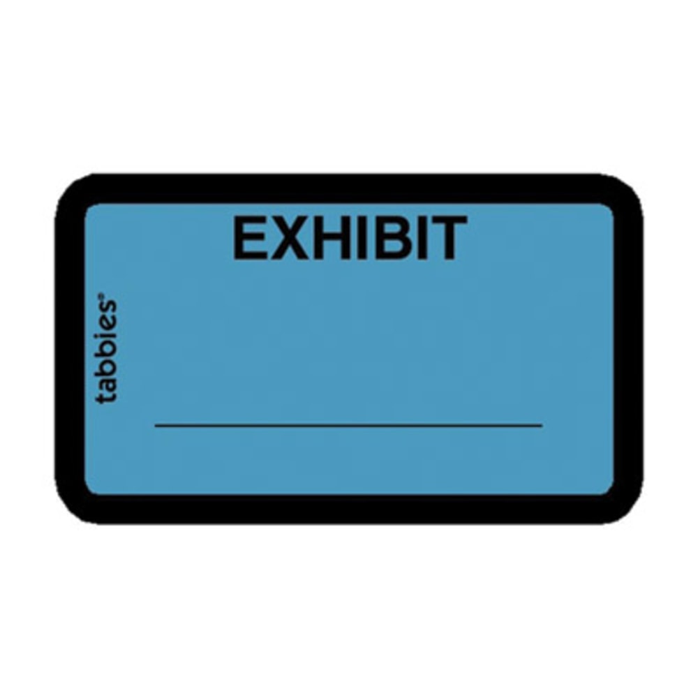 Tabbies Color-coded Legal Exhibit Labels, TAB58091, 1 5/8inW x 1inL, Blue, Pack Of 252 (Min Order Qty 8) MPN:58091