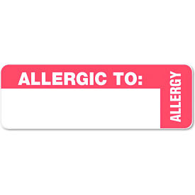 Tabbies® Medical Labels for Allergy Warnings 1 x 3 White 500/Roll 40562