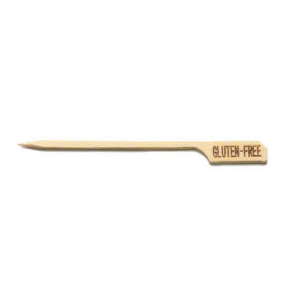Tablecraft Gluten-Free Paddle Picks, 3-1/2in, Brown, Pack Of 100 Picks MPN:BAMP35G