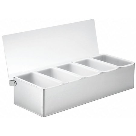 Condiment Holder, 3 5/8 in H, Silver MPN:1605