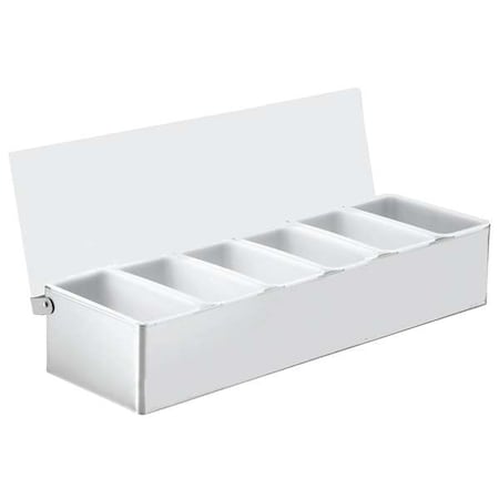 Condiment Holder, 3 5/8 in H, Silver MPN:1606