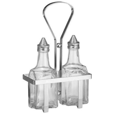Cruet Set, 9 1/8 x 2 1/2 in, Glass, PK6 MPN:600N