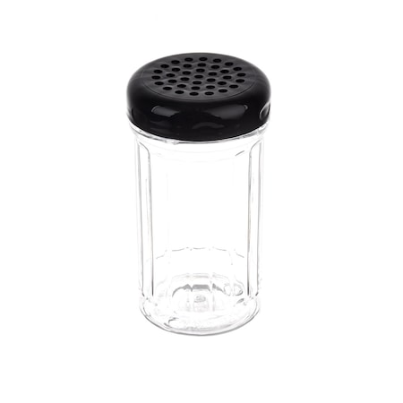Plastic Shaker, Prfrtd Top, Blck, 12oz, PK12 MPN:P800BK