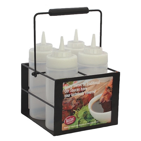 Sqeeze Bottle Caddy, Black, Holds 4 MPN:SBC4