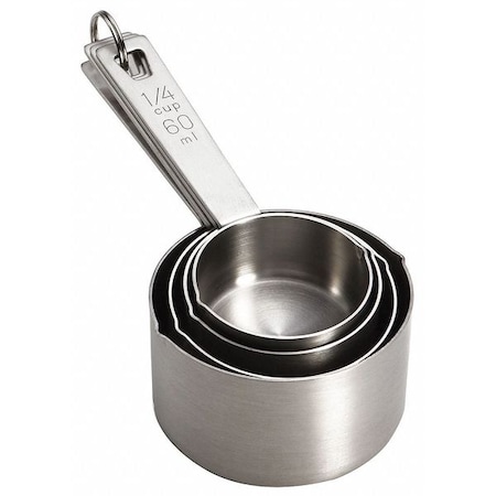 Stainless Steel Measuring Cup Set, 1/4, 1/3, 1/2, 1 MPN:725