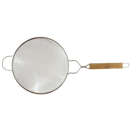Fine Sngl Mesh Strainer, Tin/Wood, 10.25
