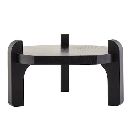 Glass Beverage Dispenser Stand, Blk Wood MPN:10756
