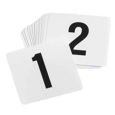 Number CardSet, 1-100, Plastic, White, PK100 MPN:TN100