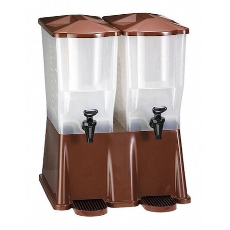 Twin Beverage Dispenser, Brown, 3 gal. MPN:TW54DP