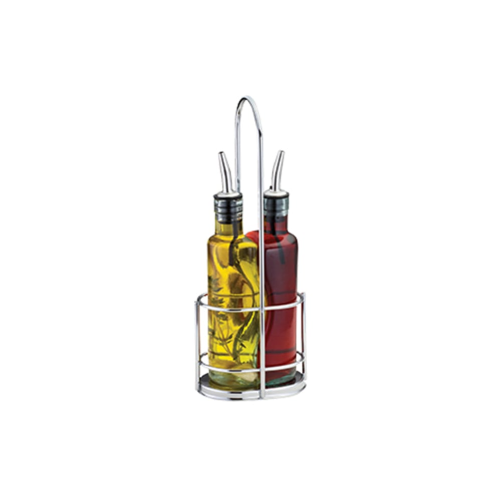 Tablecraft Gemelli Oil And Vinegar Bottle Set, 8.5 Oz, Clear MPN:H918N