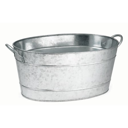 Oval Sngl Wall Bev Tub, Glv Steel, 19