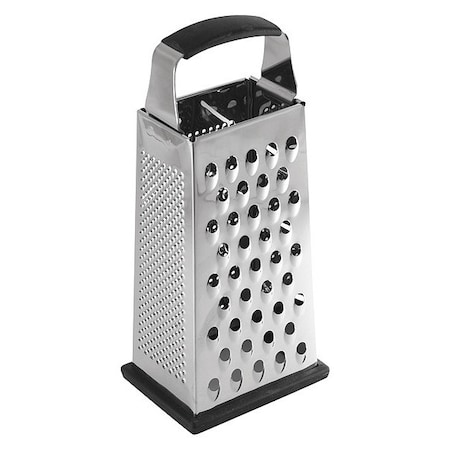 Large Box Grater, 4Side, SS, Non-Slp Grp, 9