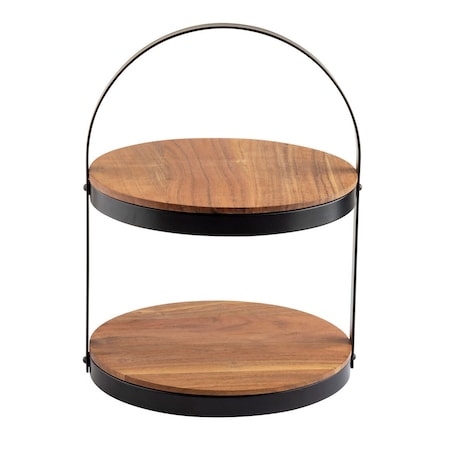 Stand, 12x11.4x16, Acacia/Metal MPN:10719