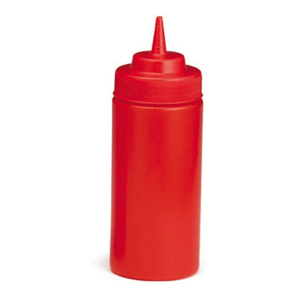 Tablecraft Wide Mouth Squeeze Bottle, 16 Oz, Red MPN:11663K