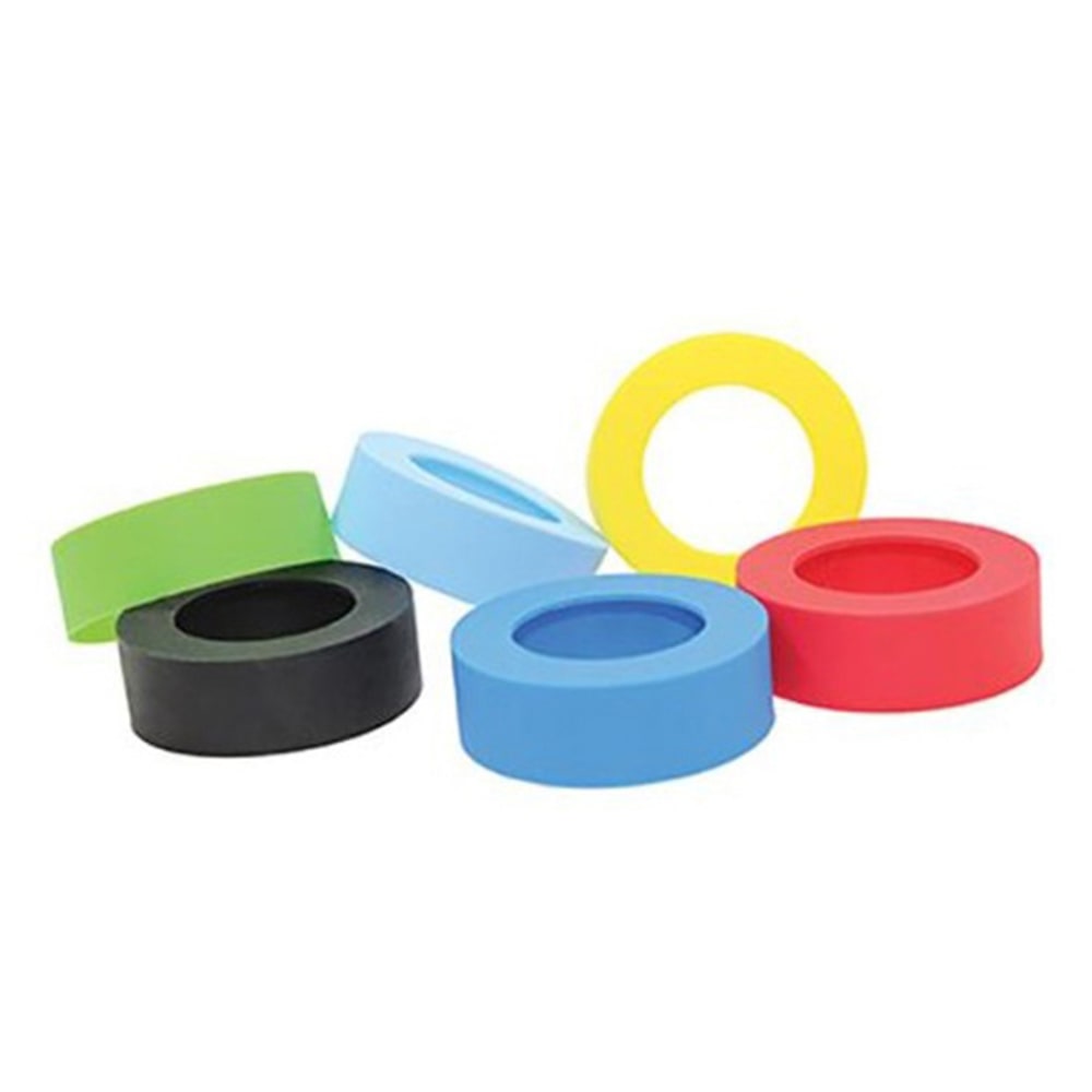 Tablecraft Silicone Bands, Assorted Colors, Set Of 12 Bands MPN:SB63A