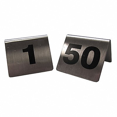 Number Tents 1-50 SS Silver PK50 MPN:T150