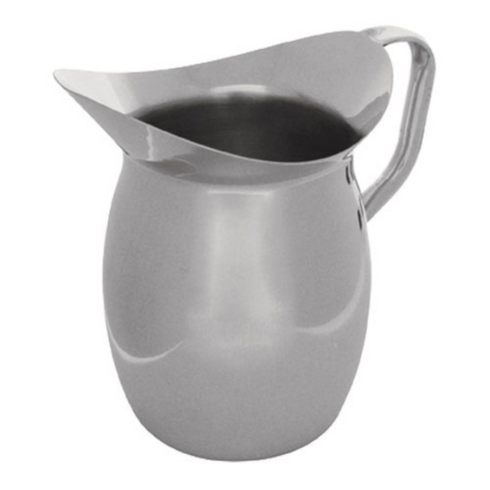 Tablecraft Stainless Steel Bell Water Pitcher, 3 Qt, Silver MPN:203