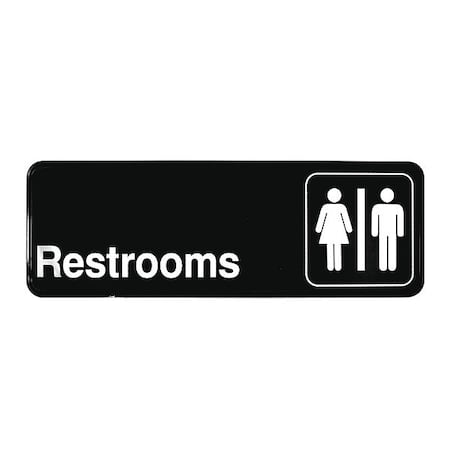 Compliant Plst Sign, Wo/Men Rstrms, 3