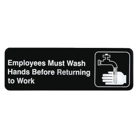 Compliant Plst Sign, Must Wsh Hnds, 3