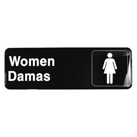 Multi-Lingual Plst Sign, Womn/Damas, 3
