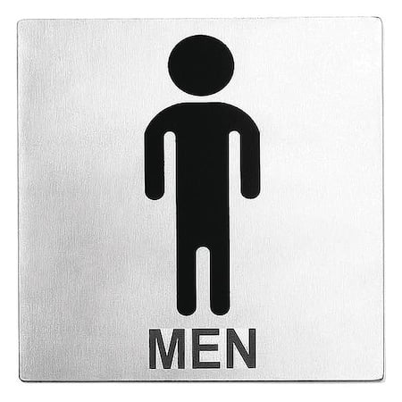 Contemporary SS Sign, Men Restroom, 5