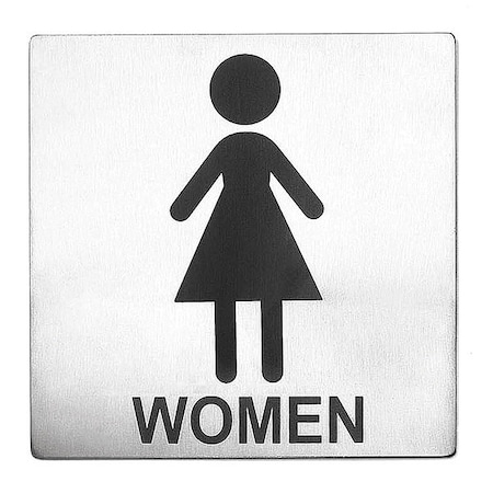 Contemp SS Sign, Women Restroom, 5
