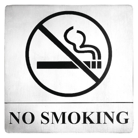 Contemporary SS Sign, No Smoking, 5