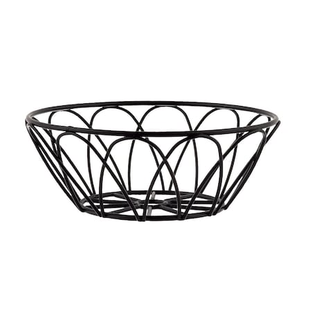 Round Serving Basket, Blk Metal, 6x6x2.25 MPN:10534