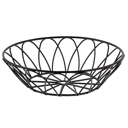 Round Serving Basket, Blk Metal, 8x8x2.5 MPN:10535