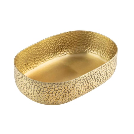 Bowl, 9.25x6.375x2.625, Gold MPN:10704