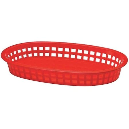 Food Platter Basket, 7 3/16 in W, Red, PK36 MPN:1076R