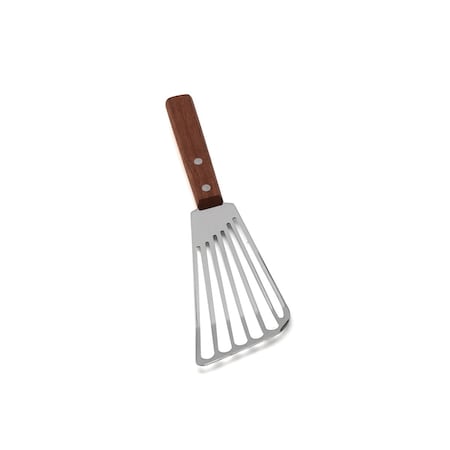 Fish Turner, SS, Wood Handle, 6