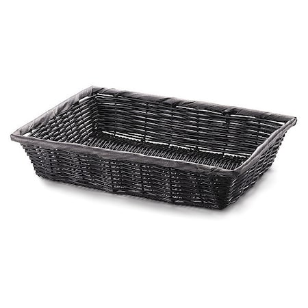 Handwoven Srvng Bskt, Rect, Blk, 14