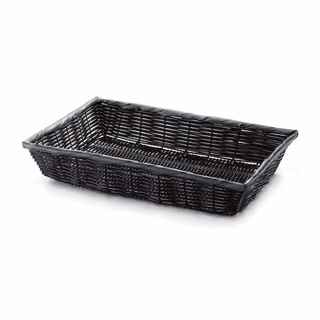 Handwoven Srvng Bskt, Rect, Blk, 16