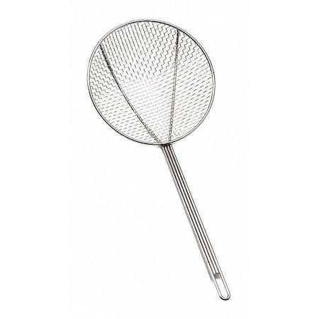Rnd Skimmer, Sq Mesh, Nickel Pltd, 6