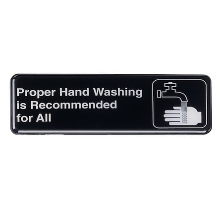 Compliant Plst Sign, Hnd Wash Recom, 3