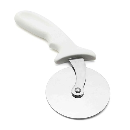 Pizza Wheel, SS, White Plst Handle, 4
