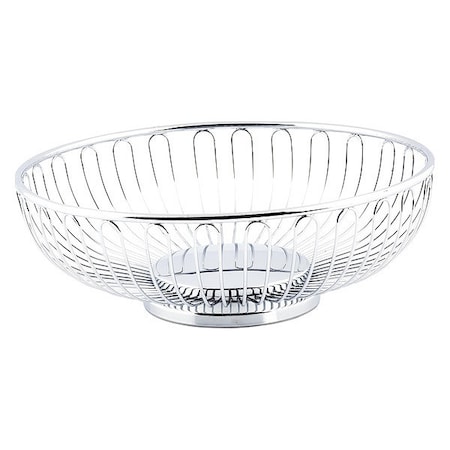Chalet Rnd Basket, Chrme Pltd, 8.25