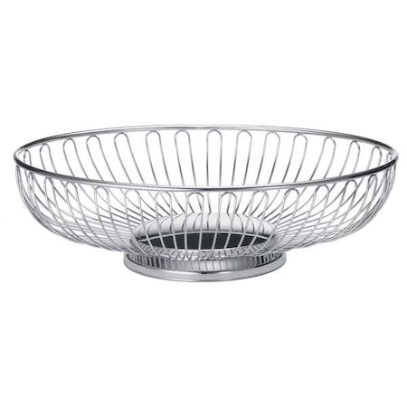 Food Serving Basket, 8 in W, Chrome MPN:4176