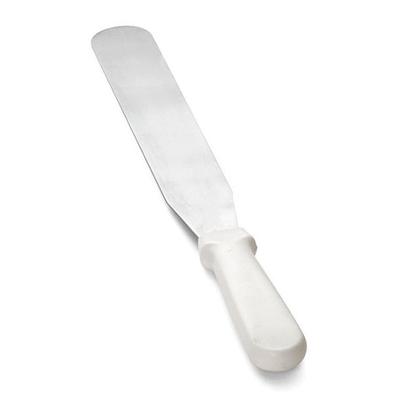 Icing Spatula, SS, Wht Plastic Handle, 10