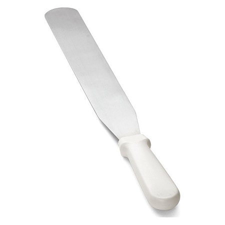 Icing Spatula, SS, Wht Plst Handle, 12