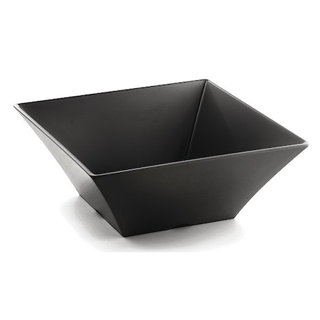 Square Bowl, Black, 12.25