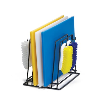 Blk Vinyl-Coated (6) Cutting Board Rack MPN:CBR6BK