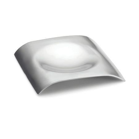 Sngl Spoon Rest, Brushed SS, Sq, 5
