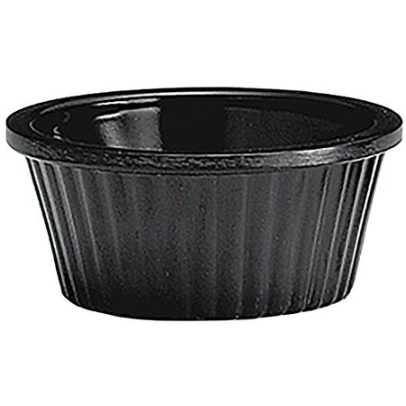 Ramekin, Fluted, Black, Melamine, 1 OZ MPN:RAM1FBK