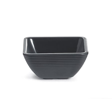 Sq Blk Ribbed Ramekin, Melmn, 3OZ MPN:RAMS3BK